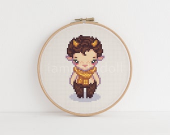 Faun  cross stitch pattern, instant download, pdf