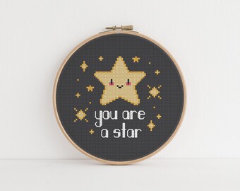 You are a star cross stitch pattern - instant download pdf