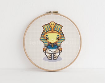 Egyptian mummy cross stitch pattern, instant download, pdf