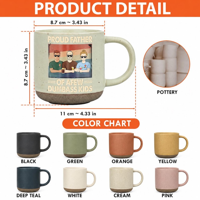 Grogu Mandalorian Pottery Mug , Star Wars Father's Day 2026 Gift For Dad, Best Dad In The Galaxy Darth Vader, Baby Yoda Dad Coffee Mug