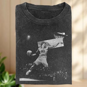 Creation Of Adam Basketball Dunk Shirt, Bizarre Classical Art Meme Tee, Surreal Sports Mashup Graphic, Absurd Renaissance Hoops Gifts