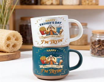 Dad Tax Goofy Pottery Mug, Funny Disney Dad Gift, If I'm Buyin' I'm Tryin' Coffee Mug, Happy Father's Day Mug, Goofy Movie Dad Mug