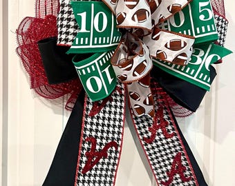 Alabama Football Mailbox Bow, Rolltide Sports Decor, Tree Topper