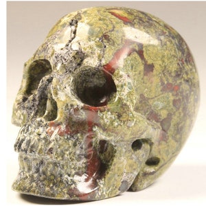 Dragons Blood Jasper - 2 inch Crystal Skull - Realistic human skull Wisdom Stone