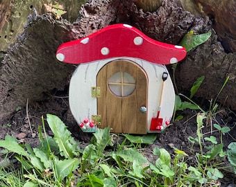 Amanita Muscaria - Fairy door - Gnome home - Toadstool light switch cover wall ornament - Handmade in Canada