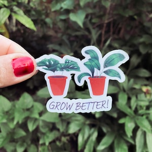 Crowley Good Omens &quot;grow better!&quot; sticker