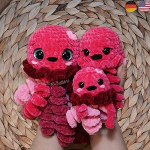 Chubby Jellyfish 3in1 NO SEW Crochet Pattern / Beginner Friendly