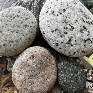 Granite Stone Cairn Natural Home Decor Balancing Display, Balance and Grounding Stones Metaphysical beach rocks image 2