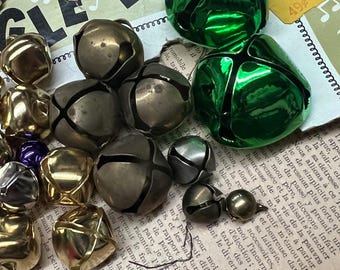 metal sleigh bells,  jingle 35 pc craft Christmas