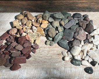 Rainbow Rocks  Aquarium Terrarium 175 Pc Collection natural home decor huge lot