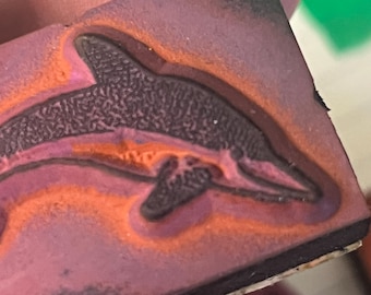 Vintage Dolphin stamper, craft supplies ocean love