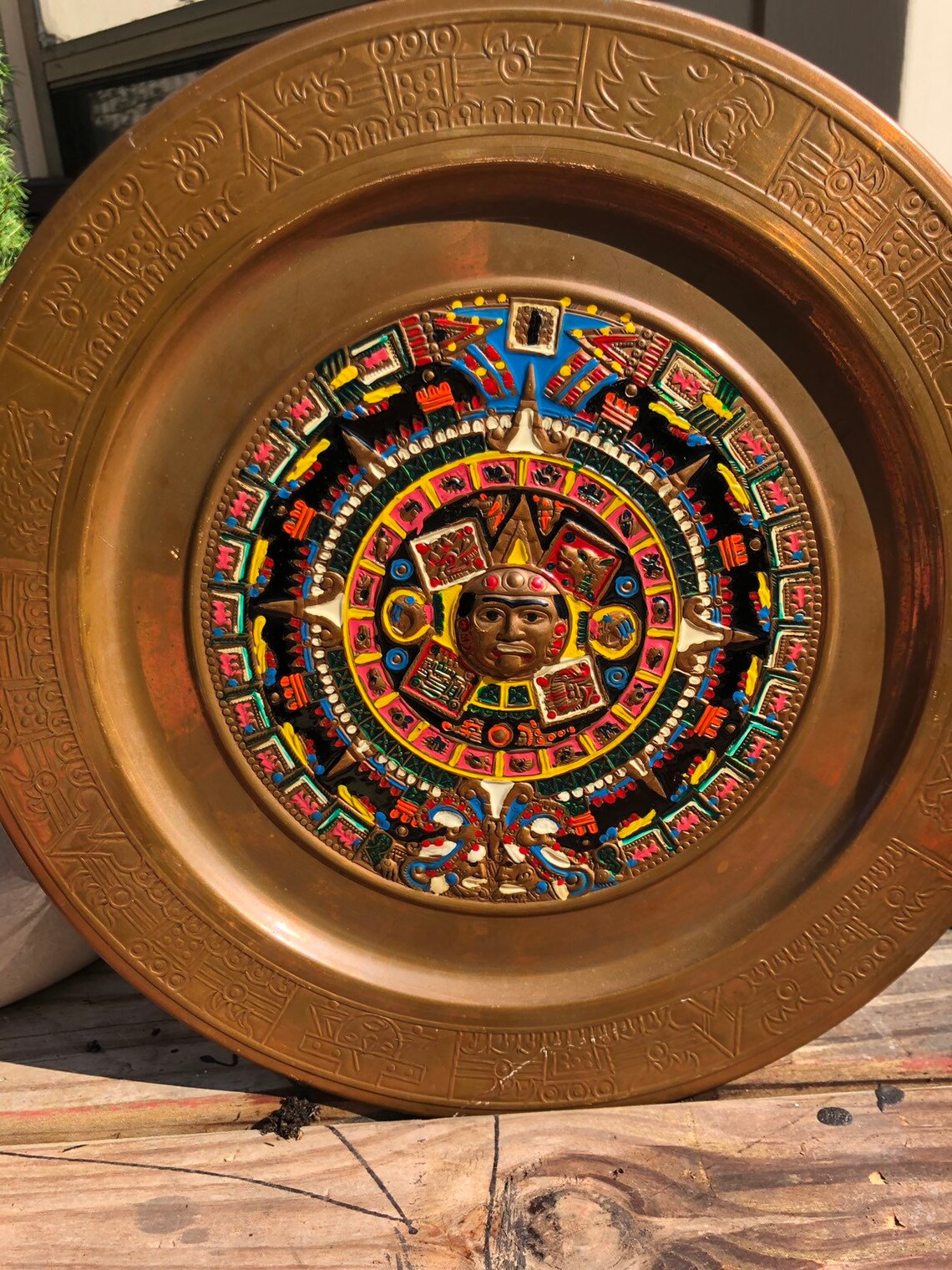 Copper Color Tray Aztec Wall Decor Mystical Witch Sundial to | Etsy