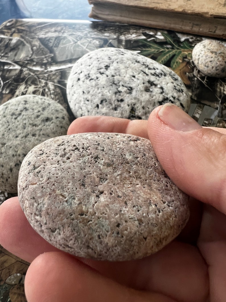 Granite Stone Cairn Natural Home Decor Balancing Display, Balance and Grounding Stones Metaphysical beach rocks image 7