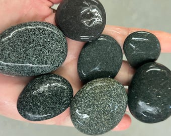 Smooth Stones, Natural Home Decor,  Rock Painting, Supplies, 7pc Various Sizes, Smooth