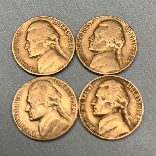 vintage coin lot jefferson nickels 