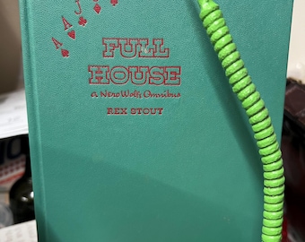 1955 Shabby Book,  Full House, Rex Stout, Playing Card Decor