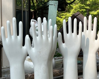Vintage Industrial Glove Mold, Made  Size Medium Made in USA From New Jersey's Defunct General Porcelain Factory Buy More and Save