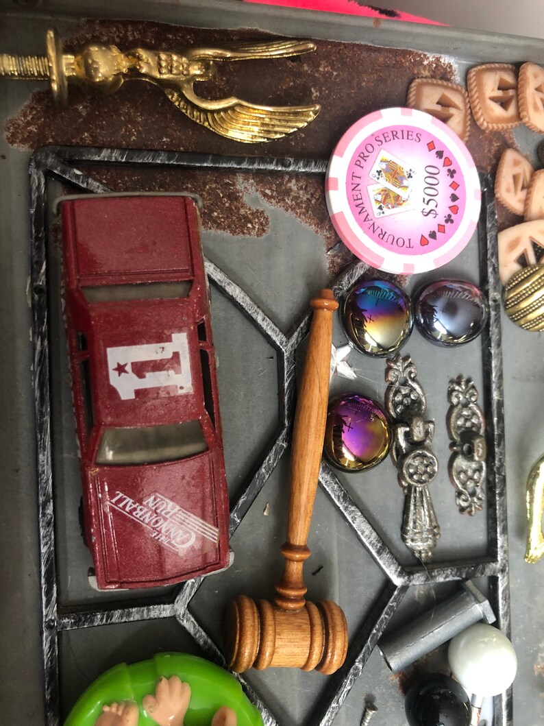 Vintage parts Mixed Media Assemblage Lot for Crafting Decor Sculptures Junk Drawer Studio Destash Parts for Art Supplies