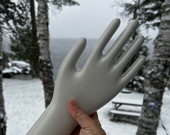 Industrial Porcelain Glove Mold made in USA Shiny Object of Art vintage antique relic home decor