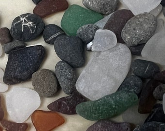 Sea Glass Beach Rocks Fish Aquarium Decor  Home Decor Nature Stone Lot A  Tiny Make Earrings or Bracelet Very Small Handful of Rare Tears