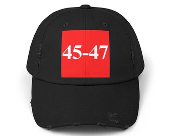 Donald Trump 45-47 Unisex Distressed Cap Hat Vote Trump 2024