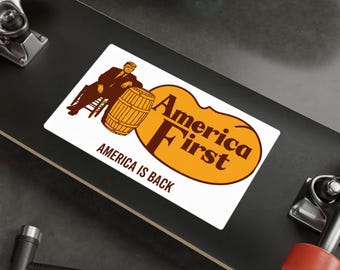 President Donald Trump America First America Is Back Cracker Barrel Style Kiss-Cut Vinyl Decals