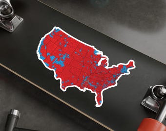 President Donald Trump 2024 Election Results Map Kiss-Cut Vinyl Decals