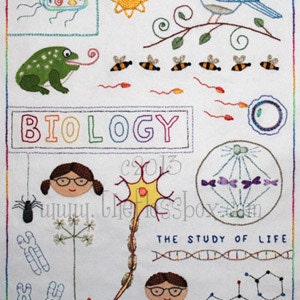 Biology Sampler Embroidery Pattern