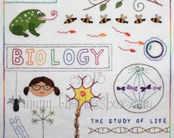 Biology Sampler Embroidery Pattern