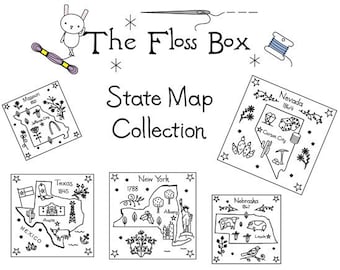 State Map Embroidery Pattern Collection