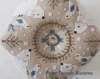 Polar Friends Biscornu Pattern