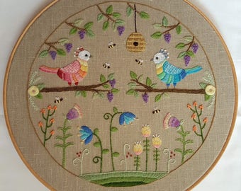 Two Birds Crewel Crewel Embroidery Pattern