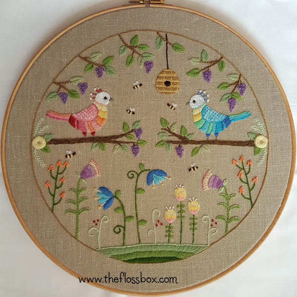 Two Birds Crewel Crewel Embroidery Pattern