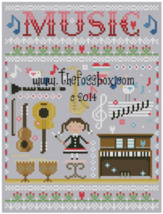 Music Cross Stitch Pattern | Etsy