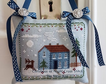 Christmas at Night Cross Stitch Pattern