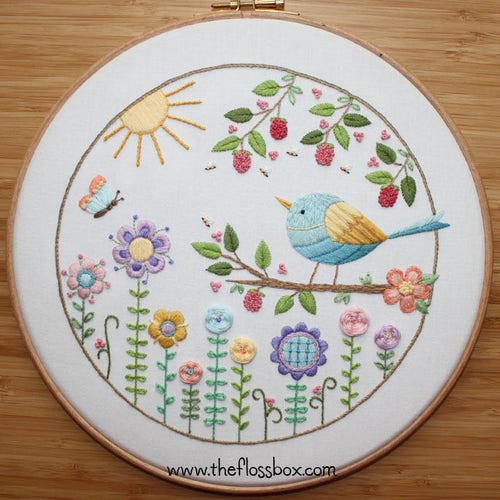 Motif de broderie soleil d'été