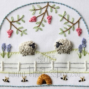 Stumpwork Sheep 3 Embroidery Pattern