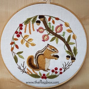 Under the Leaves Crewel Embroidery Pattern