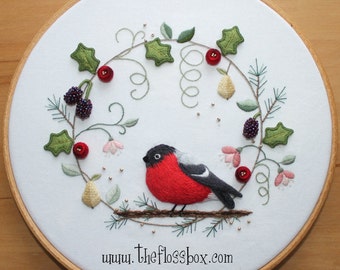 Seasonal Wreaths Pattern Pack for Stumpwork and Surface Embroidery