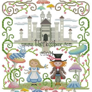 Alice and the Mad Hatter Cross Stitch Pattern image 3