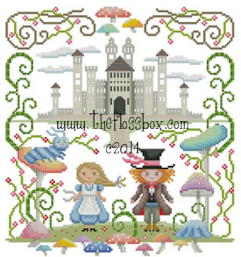 Alice and the Mad Hatter Cross Stitch Pattern image 3