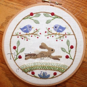 The Hare Crewel Embroidery Pattern