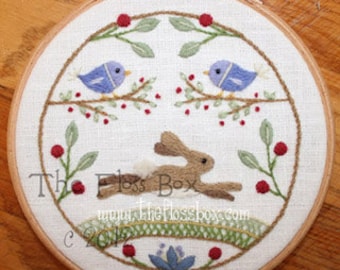 Le motif de broderie Hare Crewel