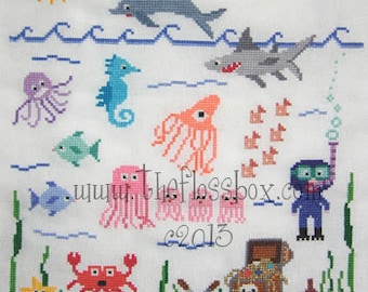 Anchor With Shells Cross Stitch Pattern Anchor With Rope - Etsy