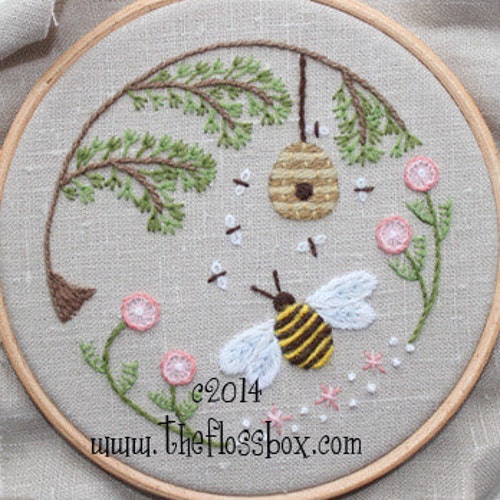 Bee's World Crewel Embroidery Kit Etsy