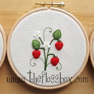 Strawberries Embroidery Pattern Collection