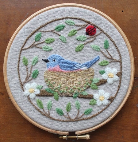 Garden Kitty Crewel Embroidery Kit - The Floss Box