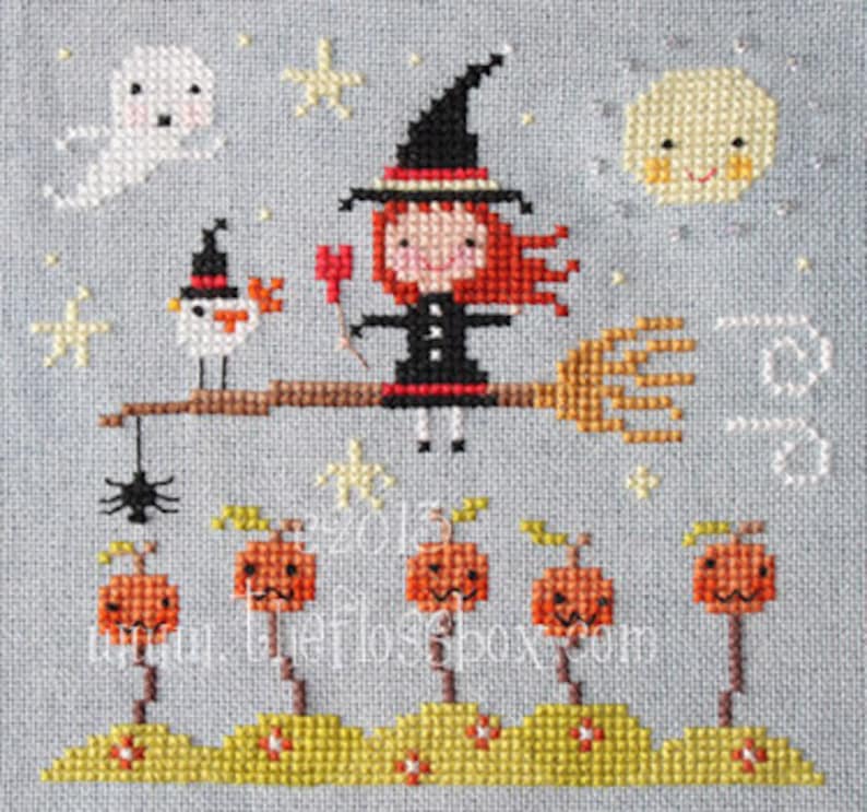 Halloween Ride Cross Stitch Pattern image 1