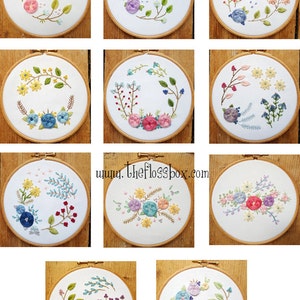 Floral Woven Wheels Embroidery Pattern Pack