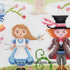 Alice and the Mad Hatter Cross Stitch Pattern image 2